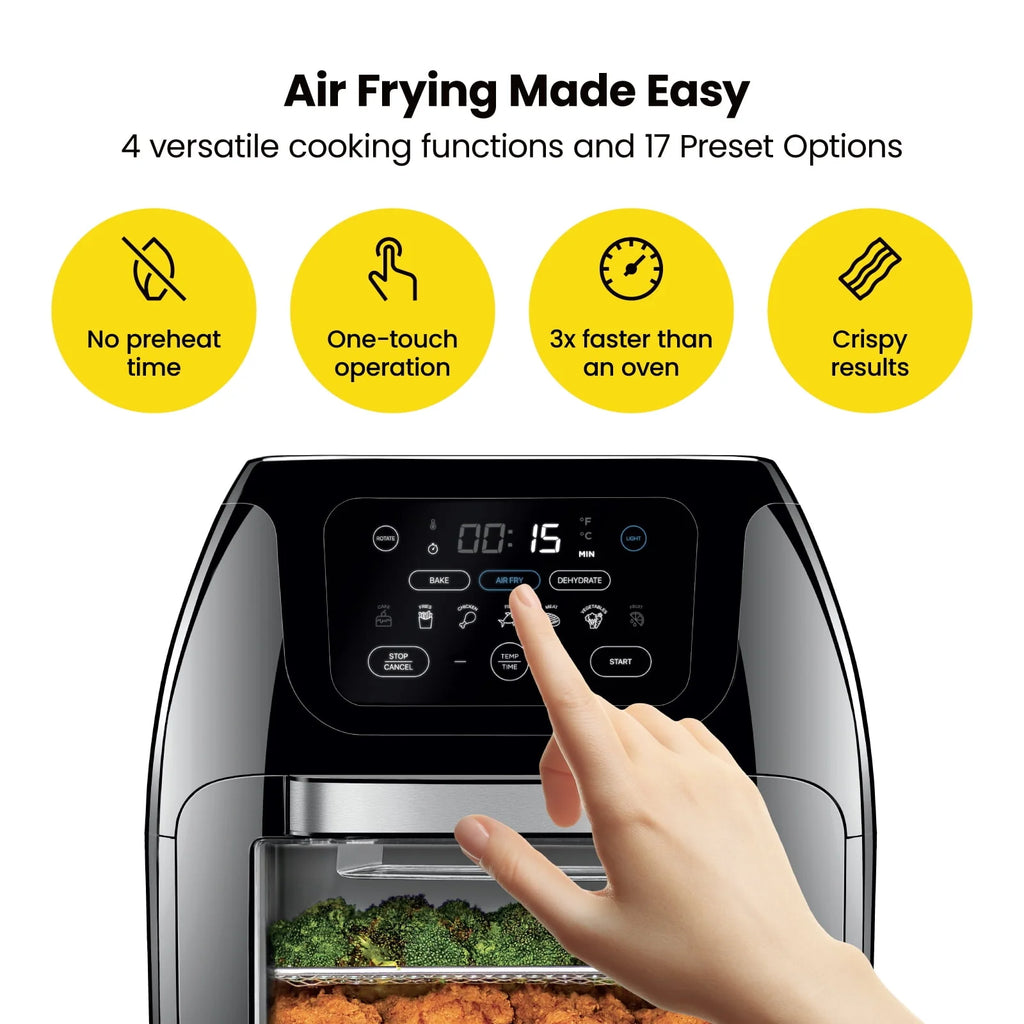 10 Qt. Digital Air Fryer+ Rotisserie, Black N220