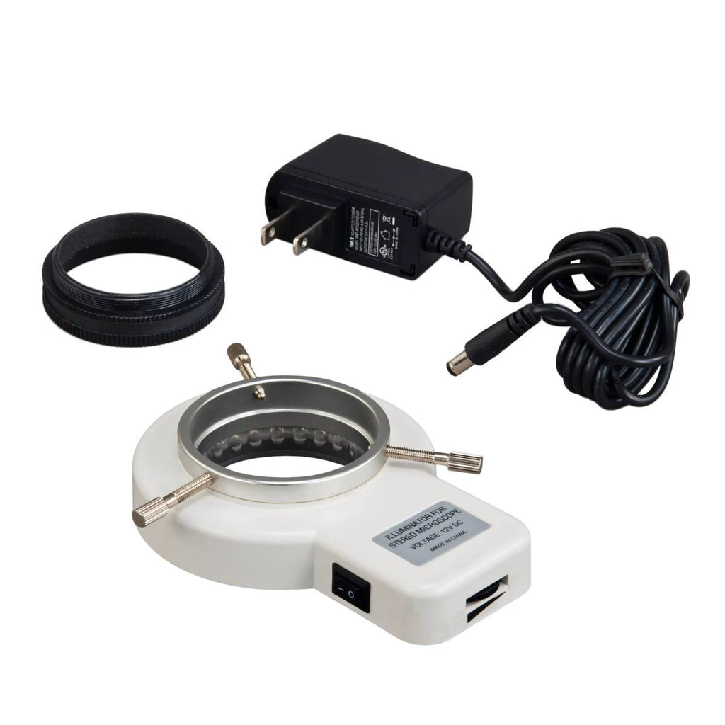7-45X Stereo Microscope with Articulate Arm and LED Ring Light and Camera L5808