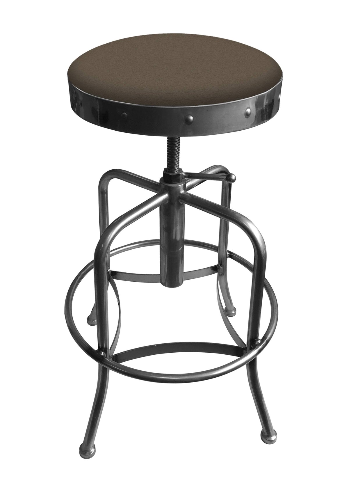 Industrial-Adjustable Stool with Clear Coat Finish H612