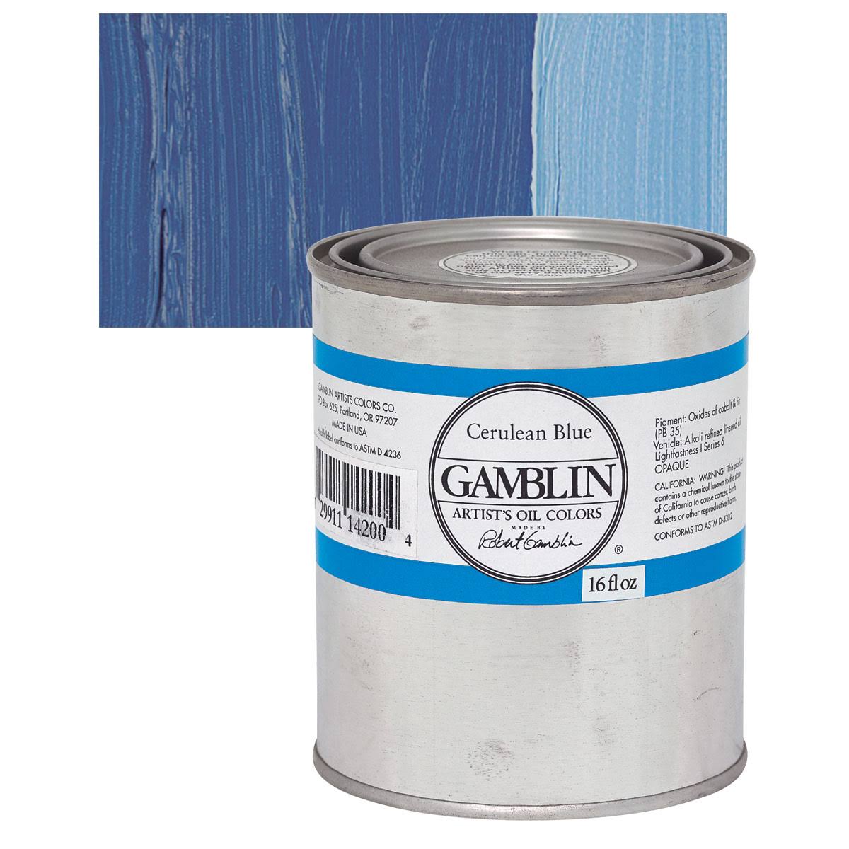 Cerulean Blue Oil Color, 16 oz Can G320