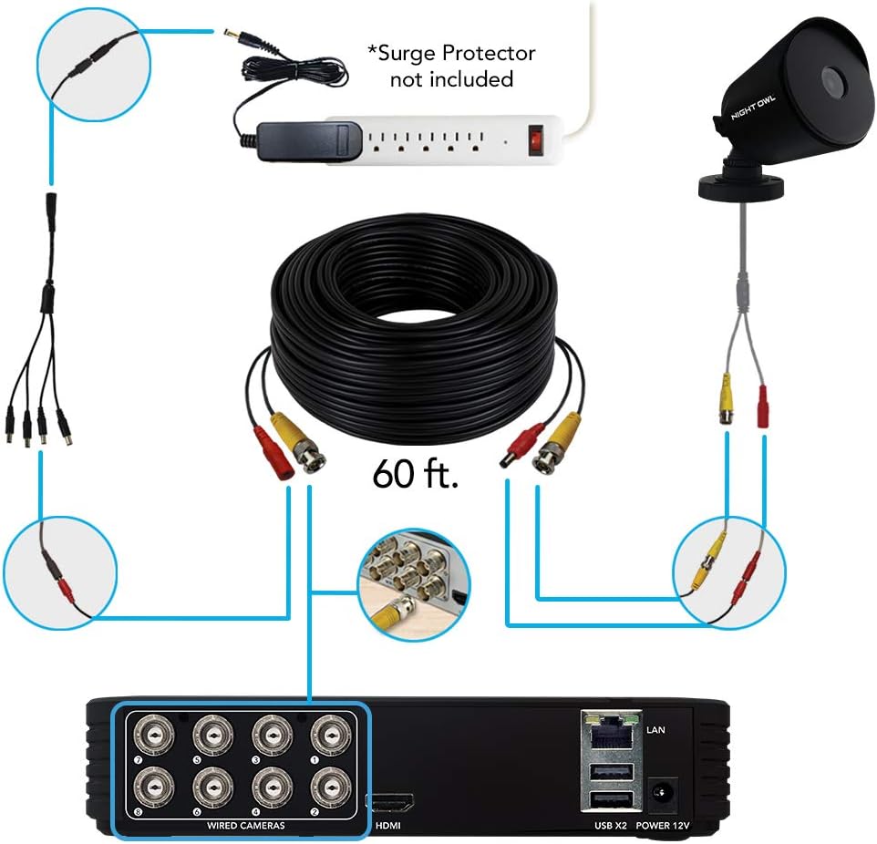 4 Wired 1080p HD Indoor/Outdoor Security Camera System with Night Vision and 1TB Hard Drive H28179
