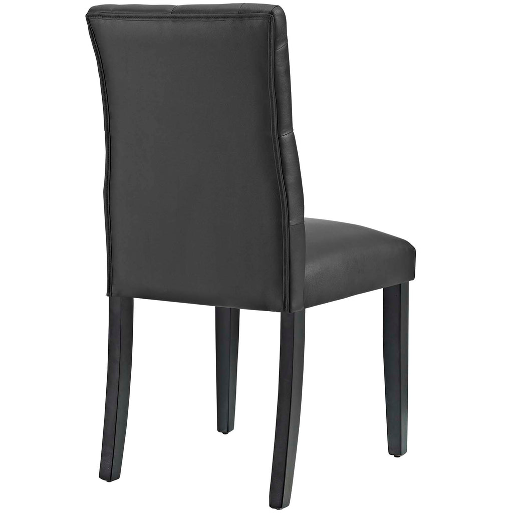 Black Vegan Leather Dining Chair I319
