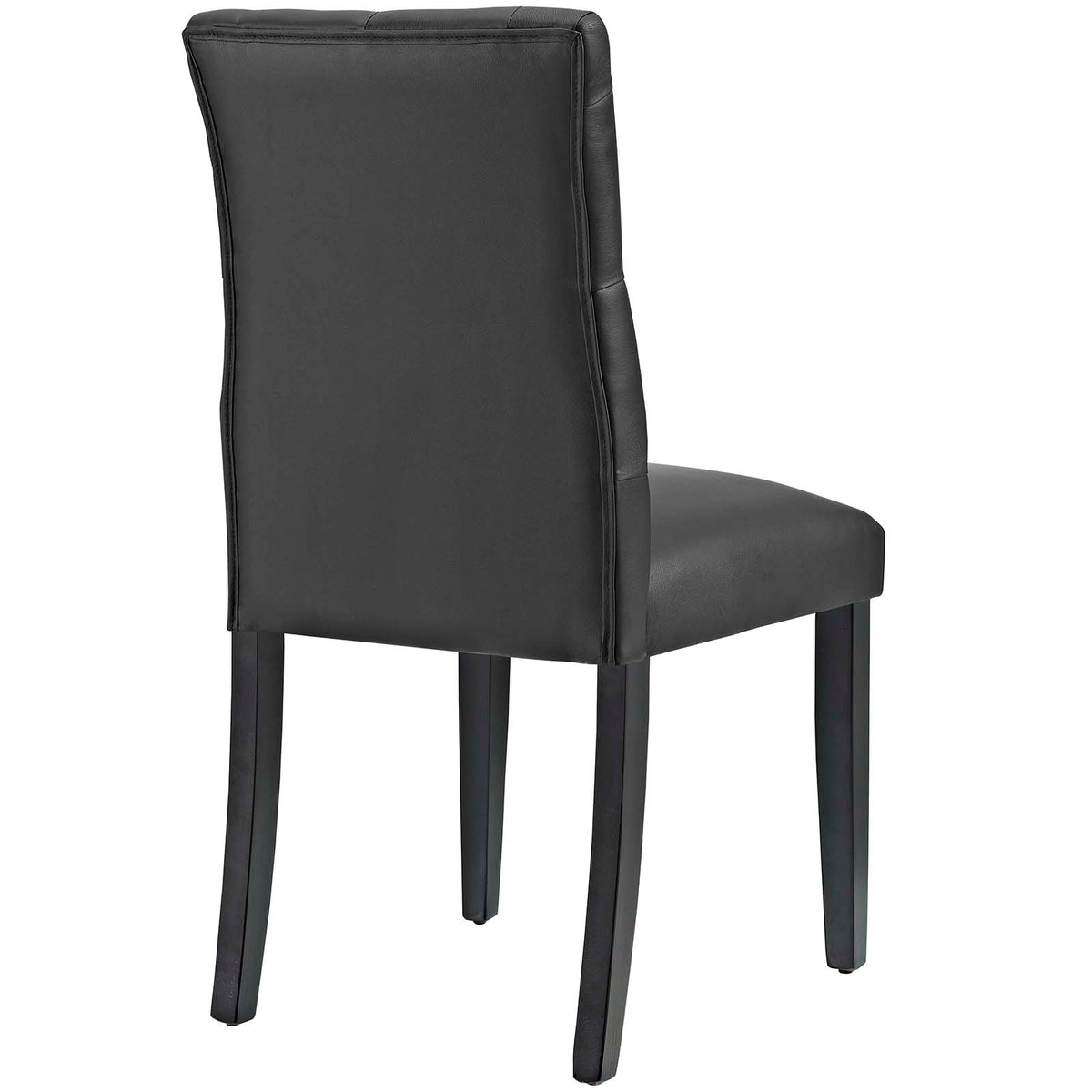 Black Vegan Leather Dining Chair I319