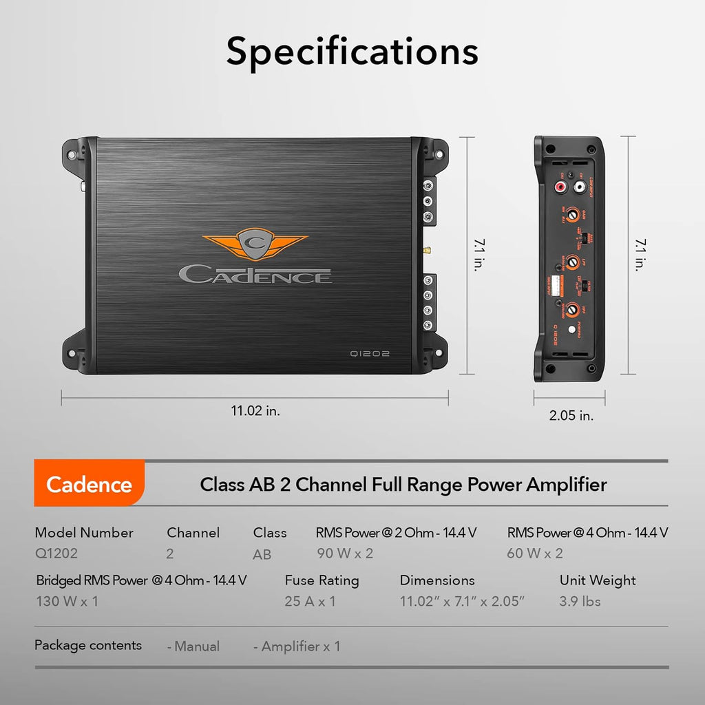 300 Watts Max Power 2 Channel Car Amplifier J5274