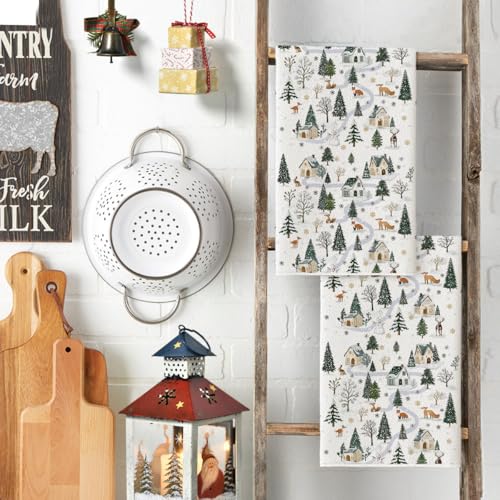 Christmas Kitchen Dish Towels 18x26 Inch Set of 2 B332946