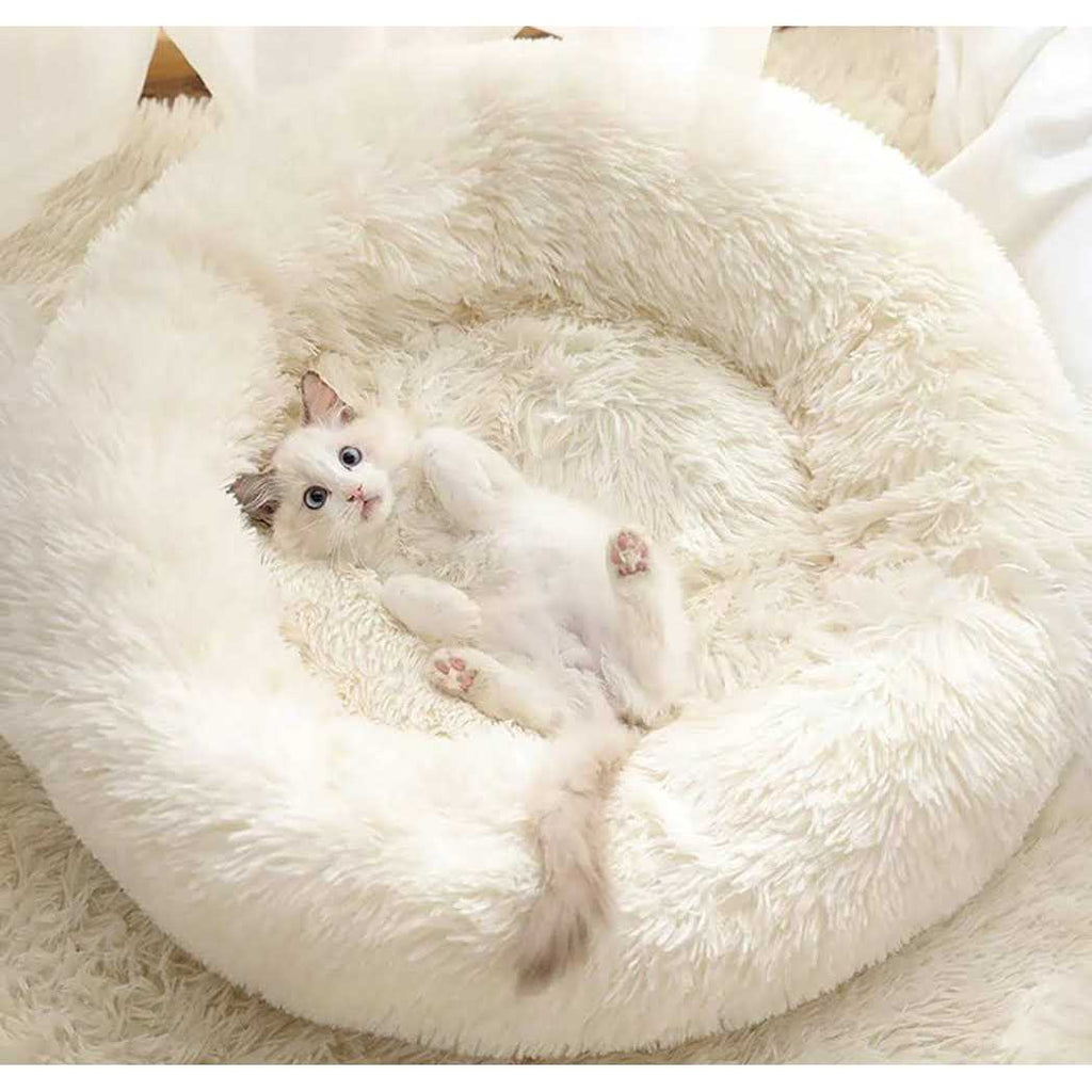 Washable Soft Plush Donut Cat and Dog Bed K722900