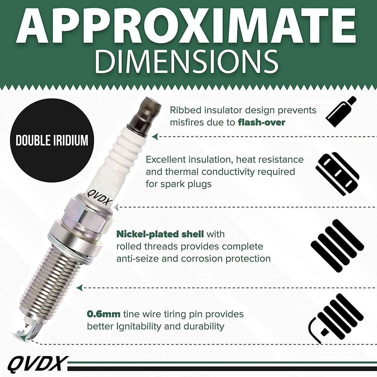 Iridium Spark Plugs and Ignition Coil Pack of 6 W840