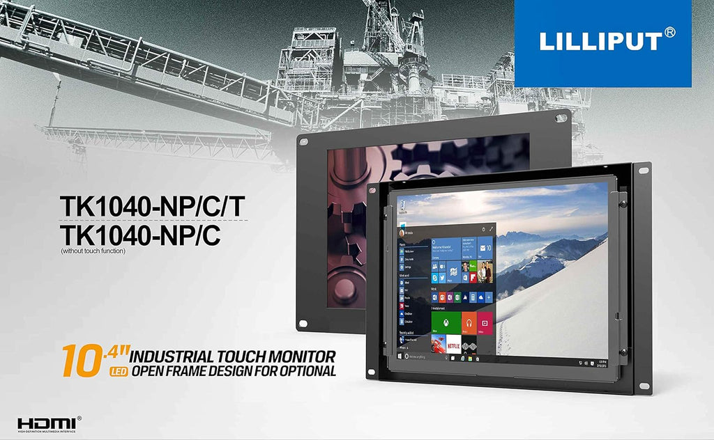 10.4" 5-Wire Resistive 4:3 HDMI Open Frame Touch Screen Y9127