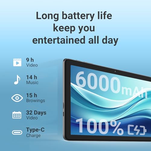 10.1" Android Tablet with Octa-core Processor 10GB RAM 64 GB ROM O453827