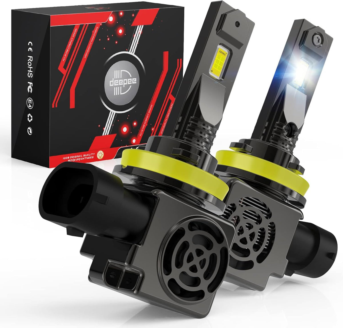 LED Headlight Bulb Conversion Kit 120W 20000LM 6500K Cold White Pack of 2 J74629