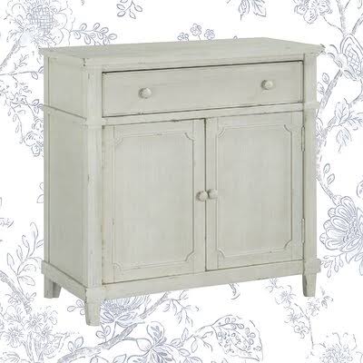 White 2 Door Accent Cabinet D854