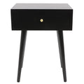 Black One Drawer Wood Side Table P6053