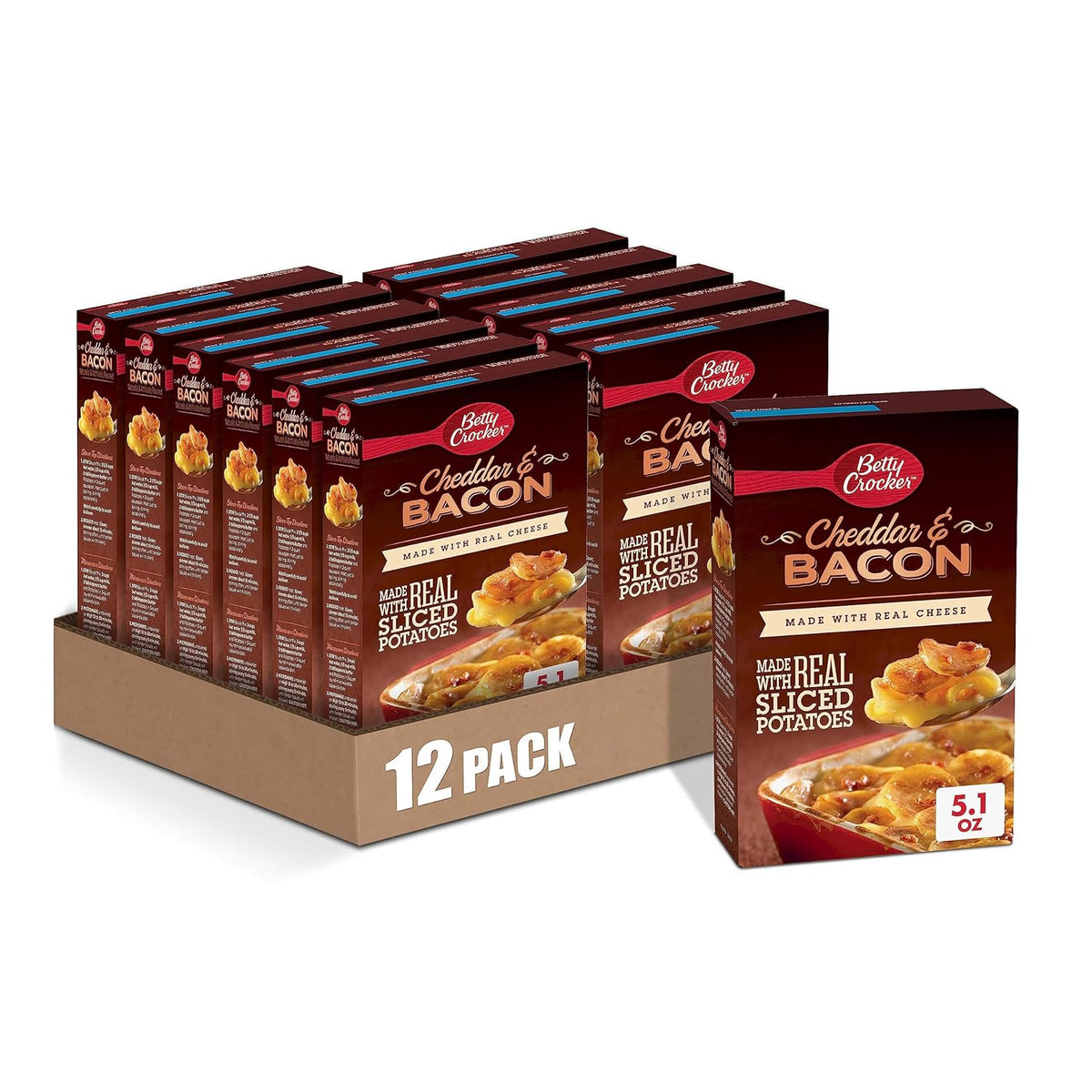 Cheddar and Bacon Potatoes, 5.1 oz (Pack of 12) C762