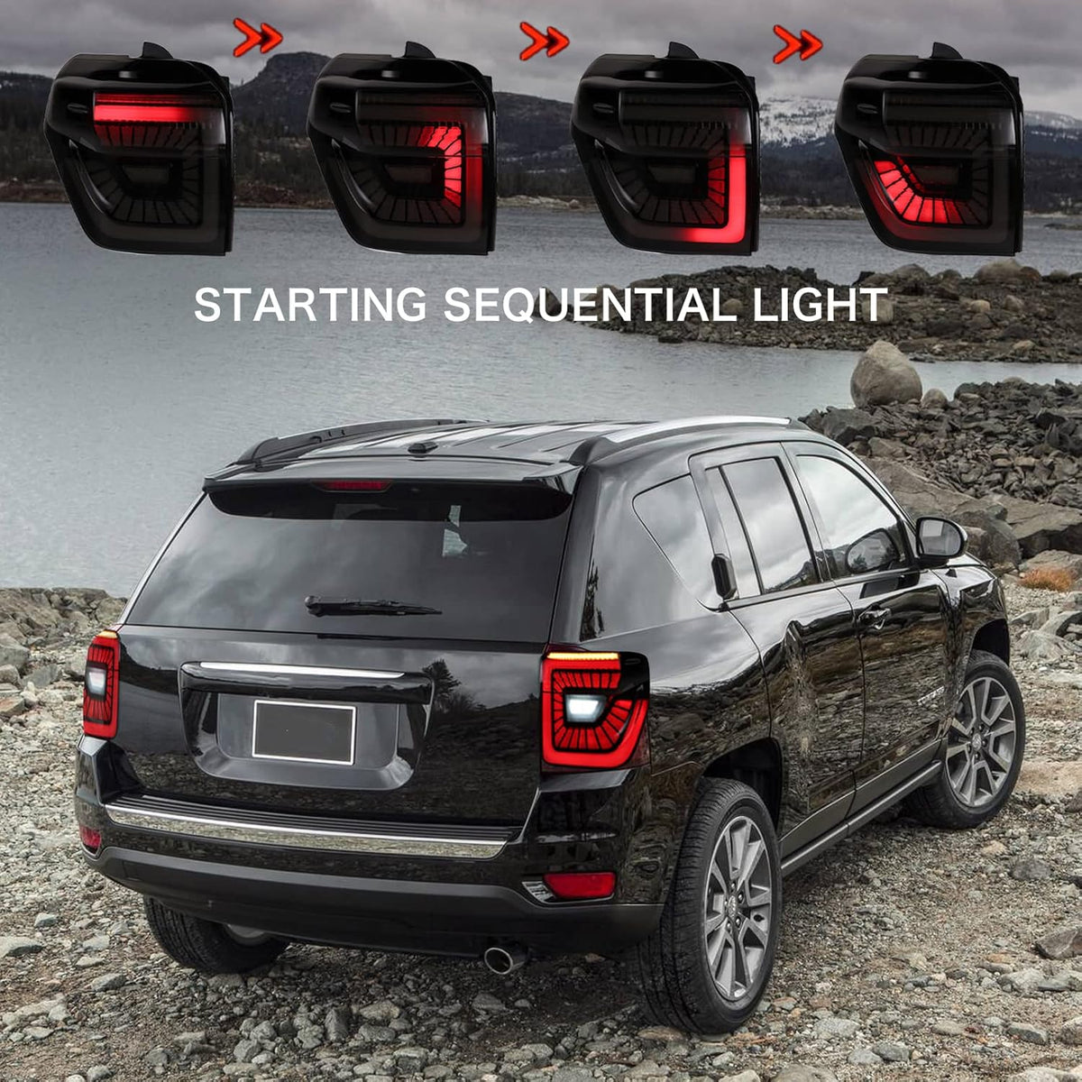 Smoke LED Tail Light Assembly Pair for Toyota 4 Runner T96022