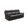 Dark Brown Leather Reclining Sofa S595704