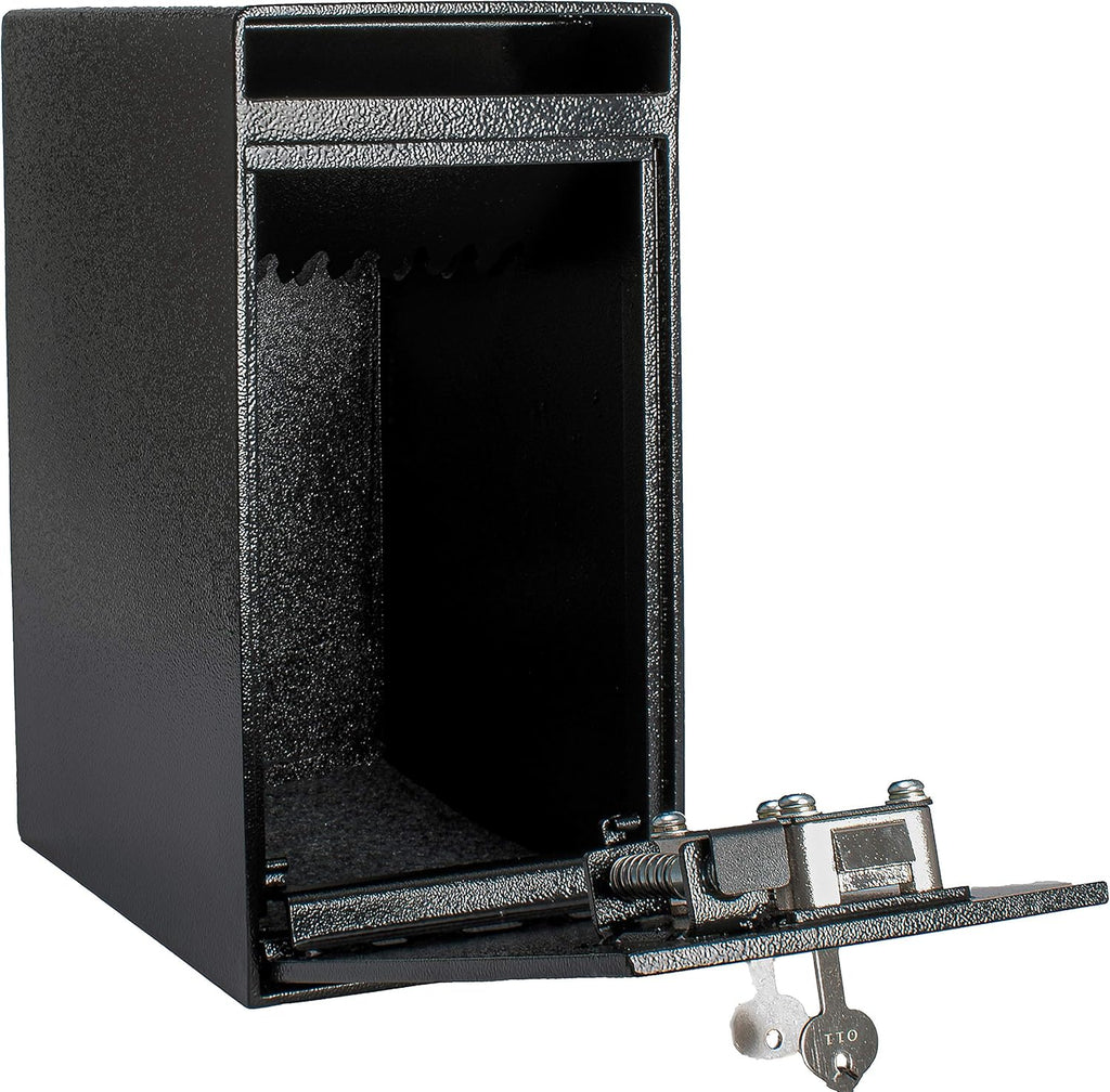 Steel Dual Key Cash Drop Safe Box 12 in x 9 in x 6 in H112499