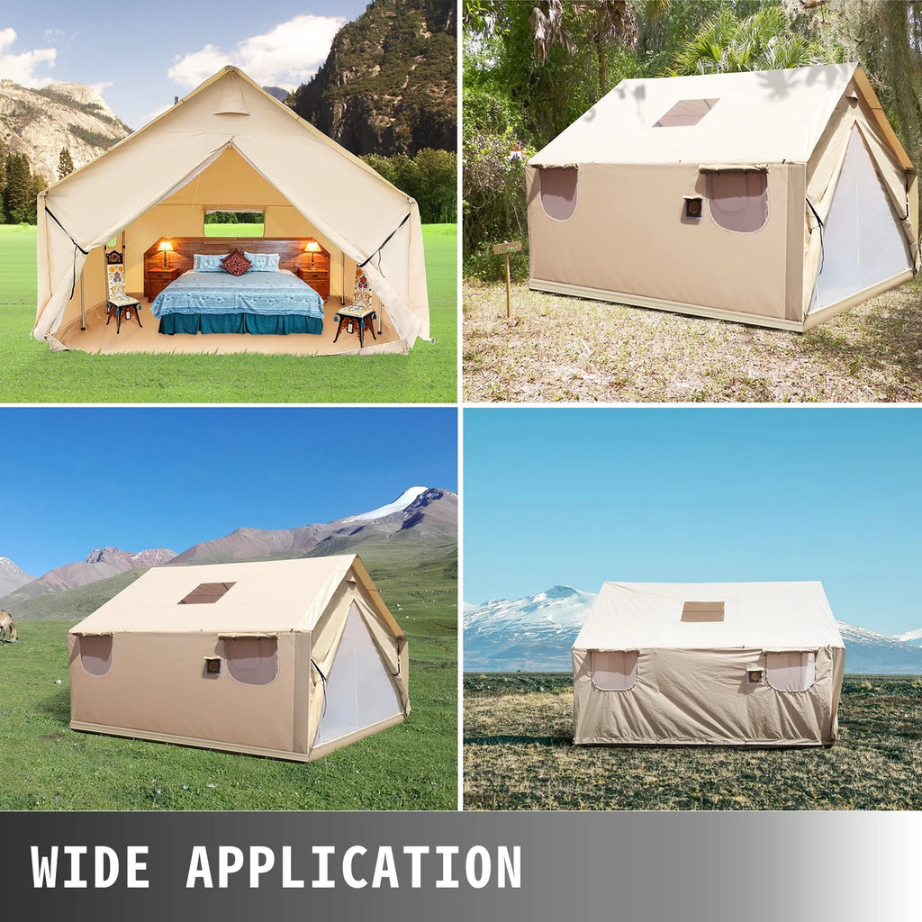 Canvas Wall Tent 10x12ft with Stove Hole P48324