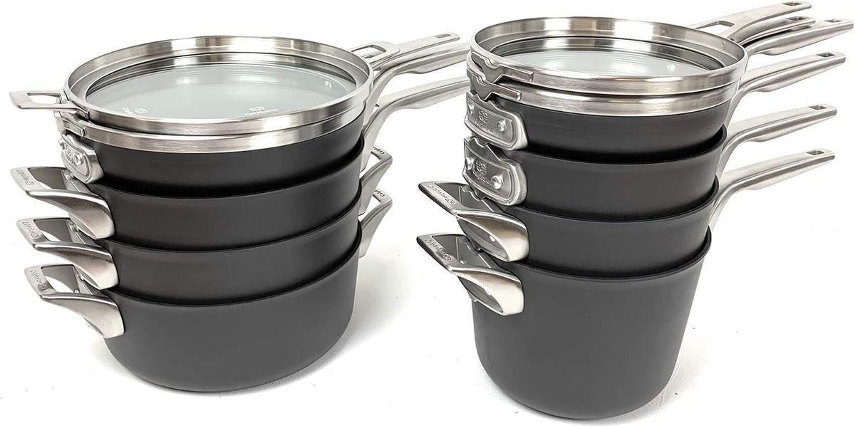 12-piece Hard Anodized Space Saving Cookware I248