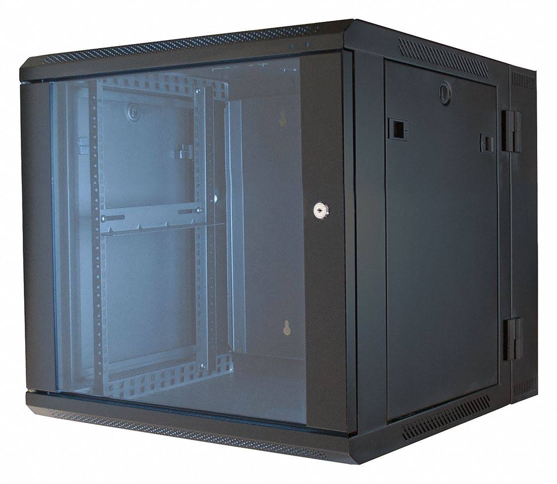 19-inch Hinged Wall Equipment Rack Enclosure 9U Y51302