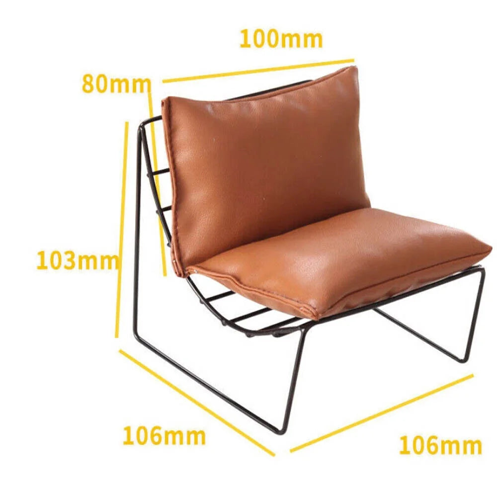 1/6 Scale Dollhouse Miniature Sofa Chairs Armchairs Metal Furniture D3884