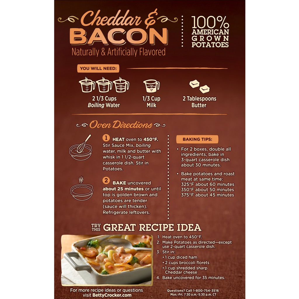 Cheddar and Bacon Potatoes, 5.1 oz (Pack of 12) C762