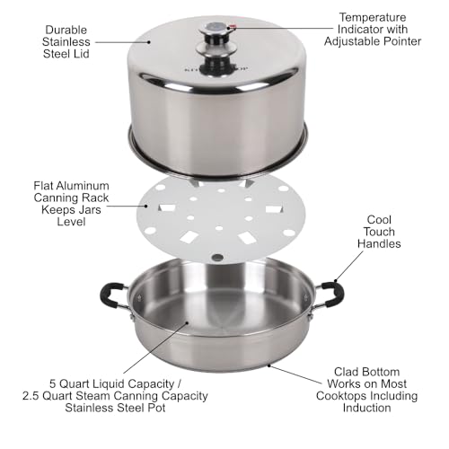 Stainless Steel Steam Canner with Temperature Indicator Z17310
