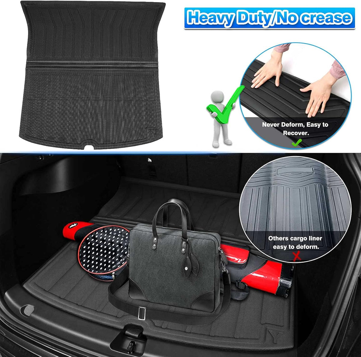 Custom Fit Rear Trunk Mat Cargo Liner Pack of 2 J8057