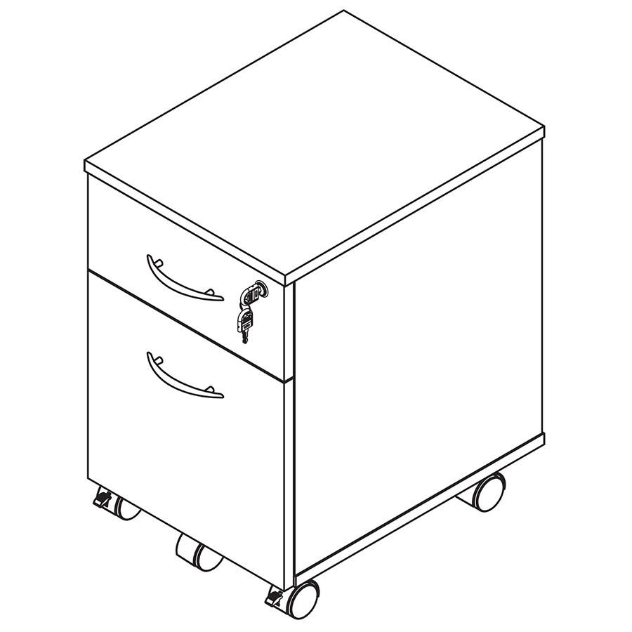 Mobile Box/File Pedestal Espresso D763366