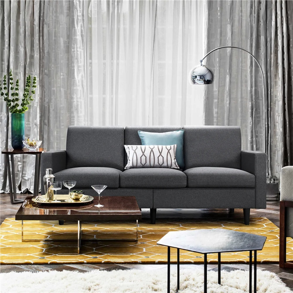 Gray Linen 3-Seater Sofa G148488