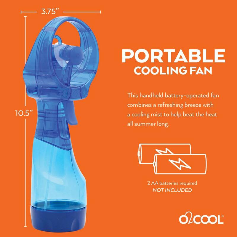 3 in. Water Misting Personal Fan in Blue O3734