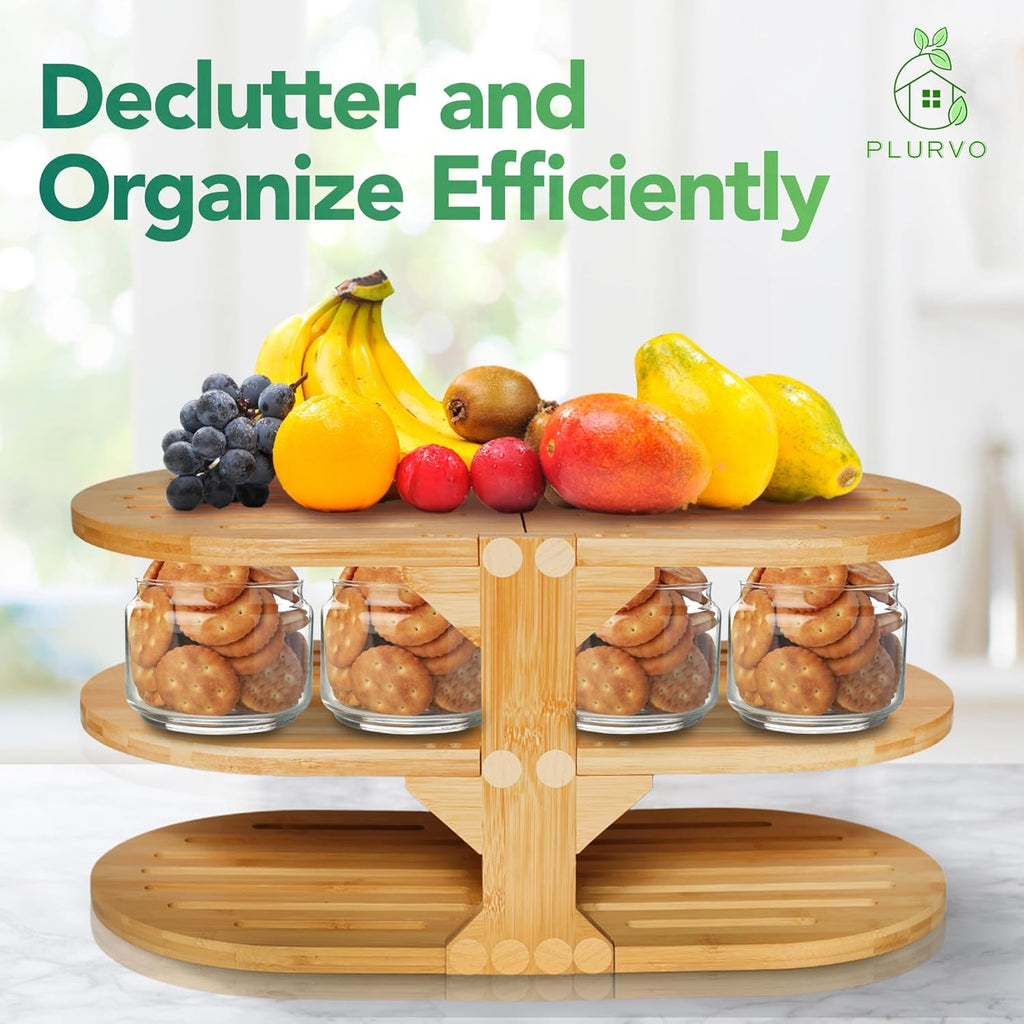 6-Tier Bamboo Plate Organizer U62691