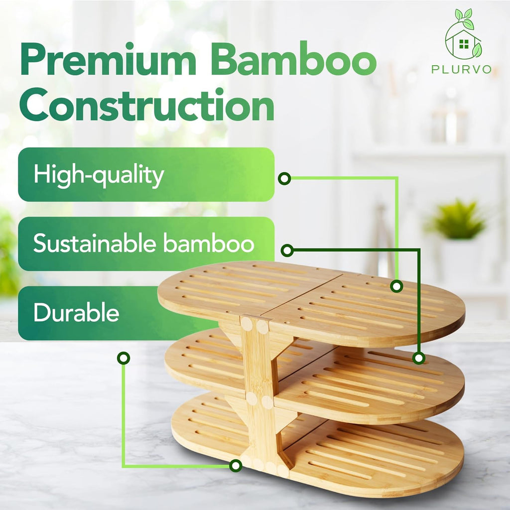6-Tier Bamboo Plate Organizer U62691