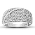3/4 CTTW Lab Grown Diamond Wedding Band .925 Sterling Silver Prong Size 7 W309325