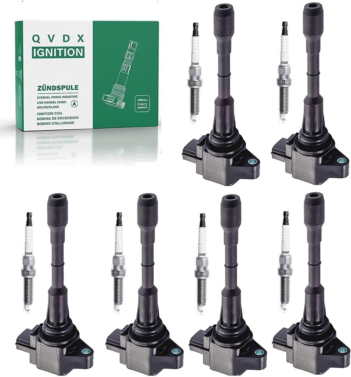 Iridium Spark Plugs and Ignition Coil Pack of 6 W840