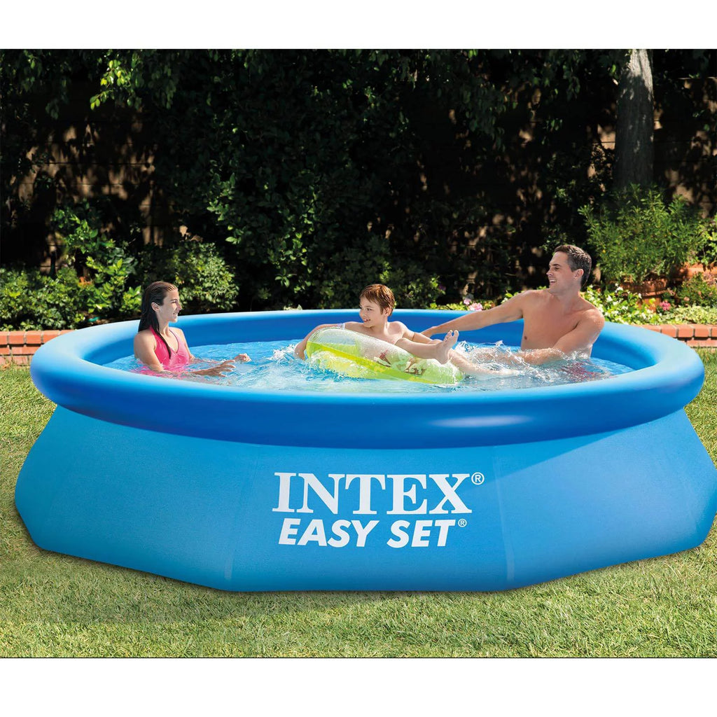 10ft x 30in Inflatable Round Swimming Pool & Pump F2861