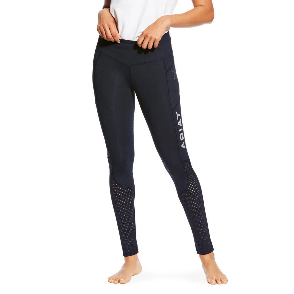 Navy Knee Patch Tight L6395