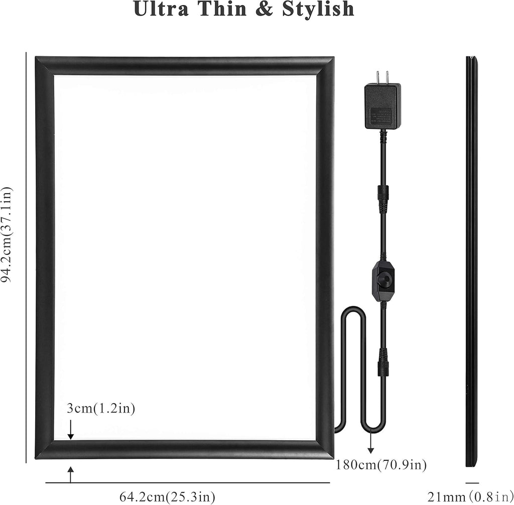 24"×36" Black Illuminated Backlit Movie Poster Frame X550