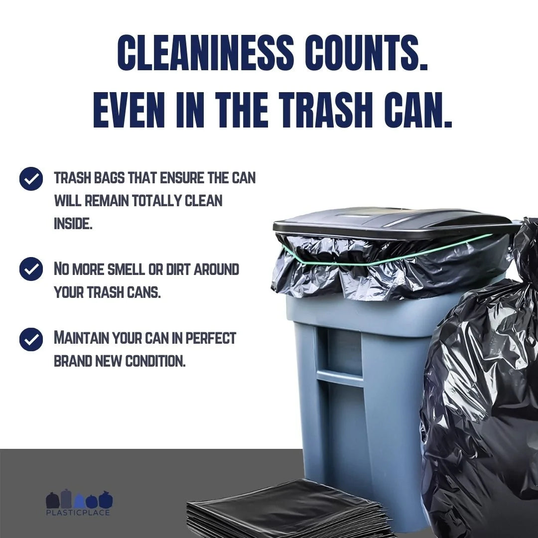 Black 95 Gallon Trash Bag, 50 Count K293922