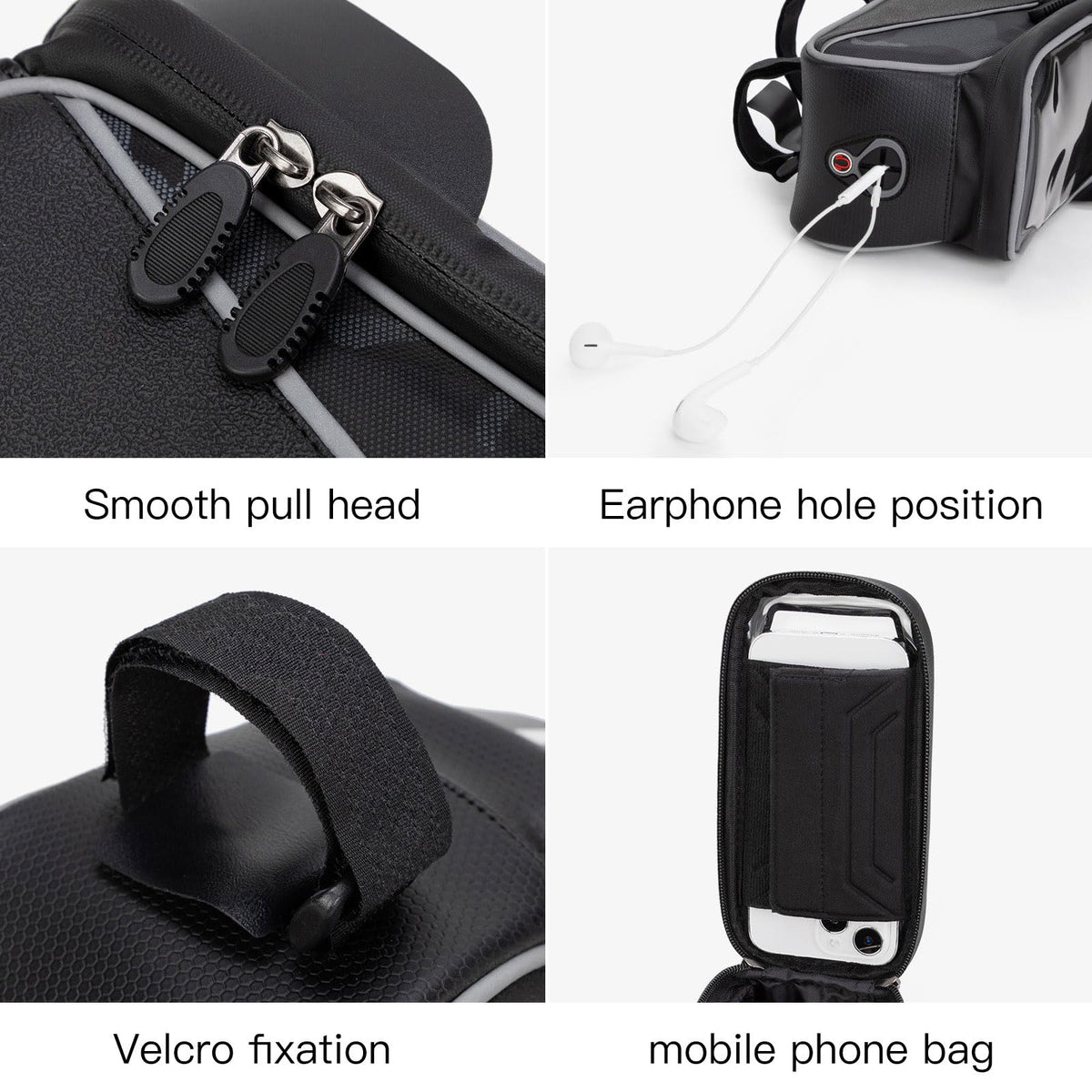 Waterproof Bike Handlebar Bag with Cell Phone Holder A4274