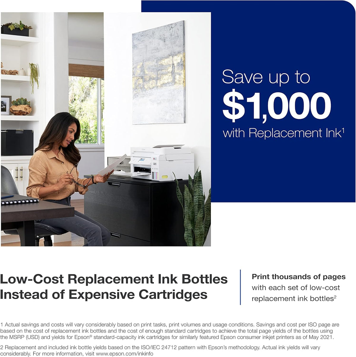 Wireless All-in-One Supertank Printer with Scanner D629945