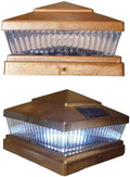 4 Pack Copper Square 6x6 Solar Powered LED Post Cap Lights U323