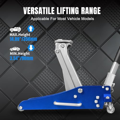 1.5 Ton Hydraulic Low Profile Aluminum and Steel Racing Floor Jack with Dual Piston Quick Lift Pump Z93129