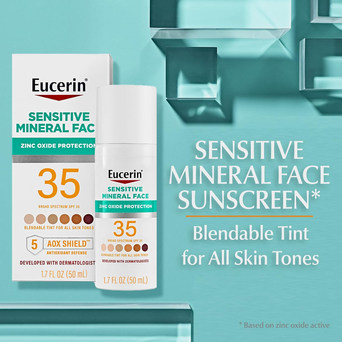 Tinted Mineral Face Sunscreen Lotion SPF 35, 1.7 Fl Oz Y4348