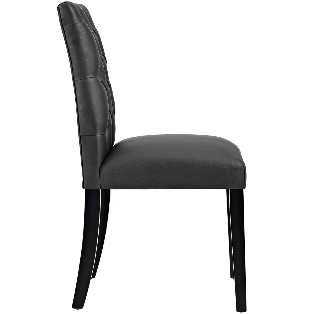 Black Vegan Leather Dining Chair I319