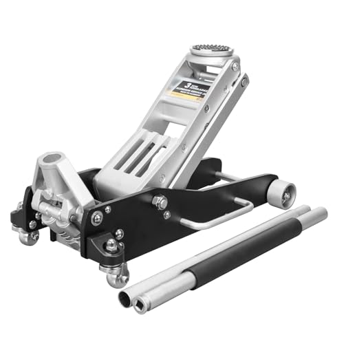 1.5 Ton Hydraulic Low Profile Aluminum and Steel Racing Floor Jack with Dual Piston Quick Lift Pump Z93129