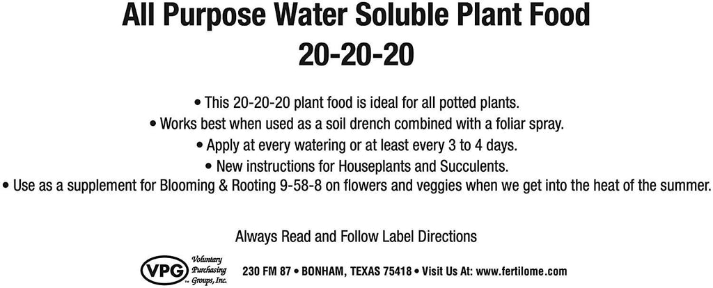 All Purpose 20-20-20 Water Soluble Plant Food - 3 lbs. S1441