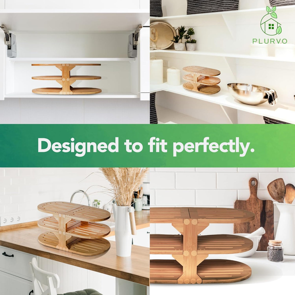 6-Tier Bamboo Plate Organizer U62691