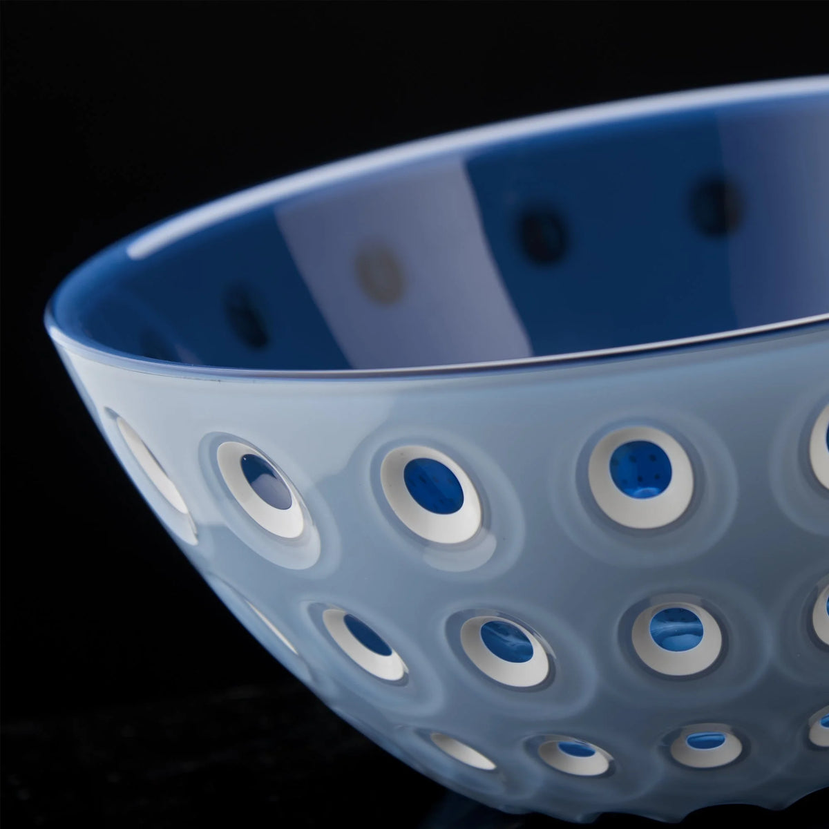 20cm Red White Transparent Bowl E683