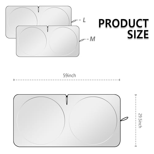 Car Sun Shade Windshield with Opening C964