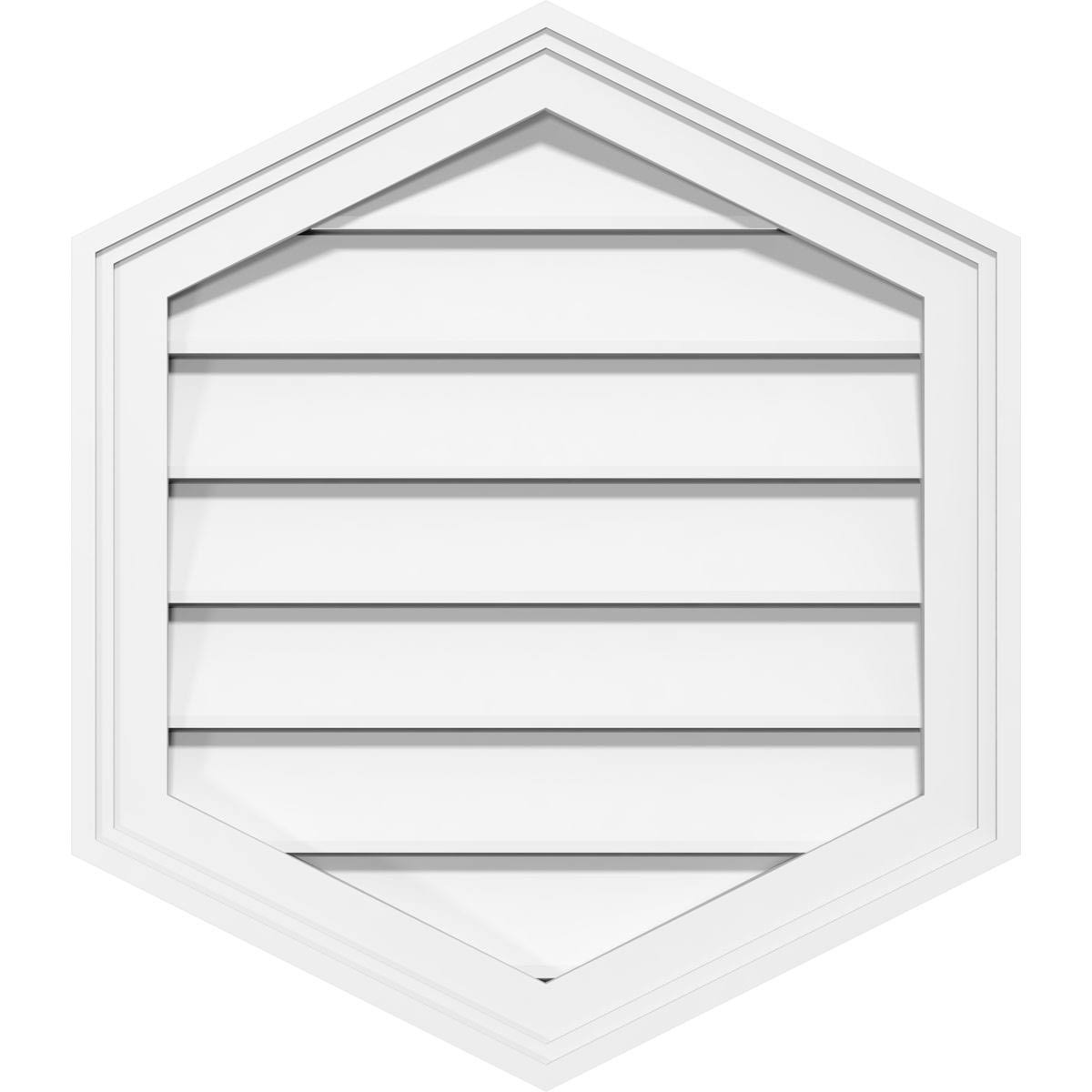 Vertical Peaked Surface Mount PVC Gable Vent W508495